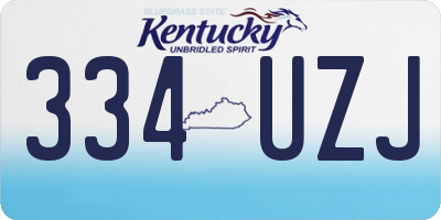 KY license plate 334UZJ