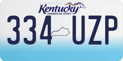 KY license plate 334UZP