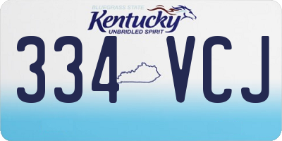 KY license plate 334VCJ