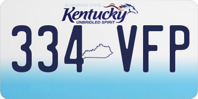 KY license plate 334VFP