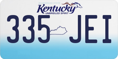 KY license plate 335JEI