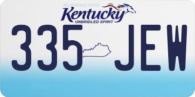 KY license plate 335JEW