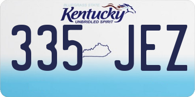 KY license plate 335JEZ