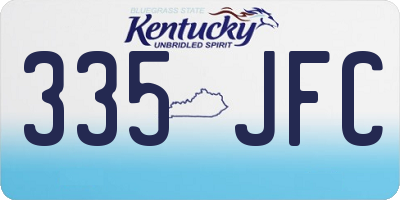 KY license plate 335JFC