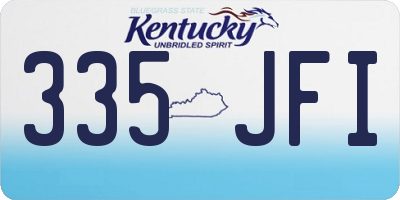 KY license plate 335JFI