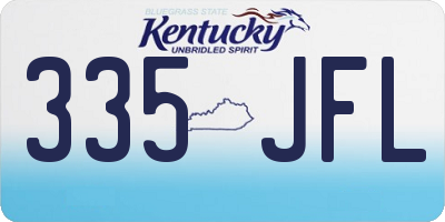 KY license plate 335JFL