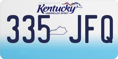 KY license plate 335JFQ