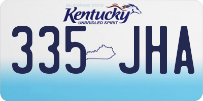 KY license plate 335JHA