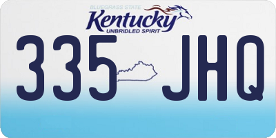 KY license plate 335JHQ