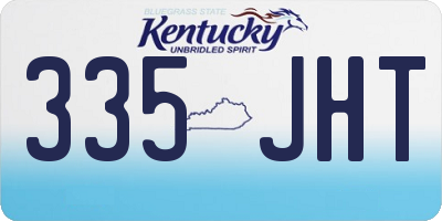 KY license plate 335JHT