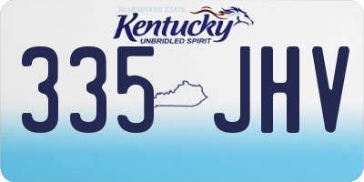 KY license plate 335JHV