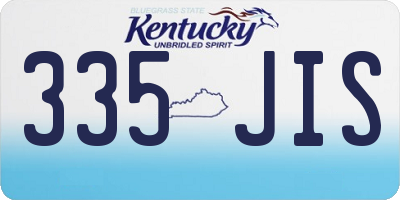 KY license plate 335JIS