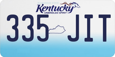 KY license plate 335JIT