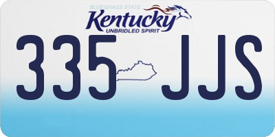 KY license plate 335JJS