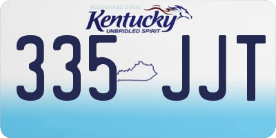 KY license plate 335JJT