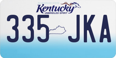 KY license plate 335JKA