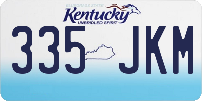 KY license plate 335JKM