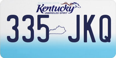 KY license plate 335JKQ