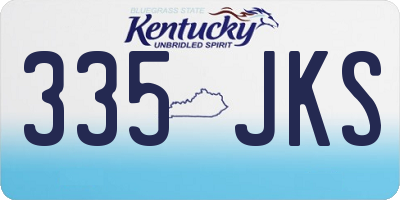 KY license plate 335JKS