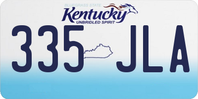 KY license plate 335JLA