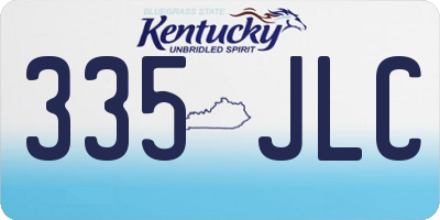 KY license plate 335JLC