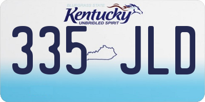 KY license plate 335JLD