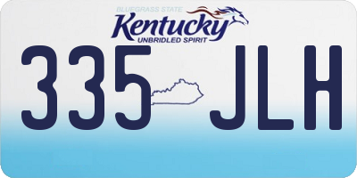 KY license plate 335JLH
