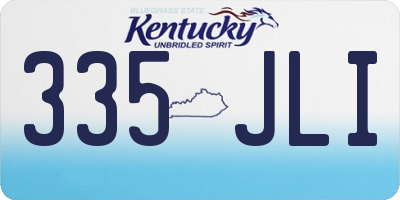 KY license plate 335JLI