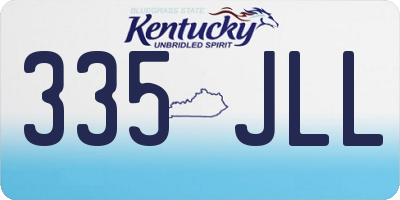 KY license plate 335JLL