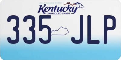 KY license plate 335JLP