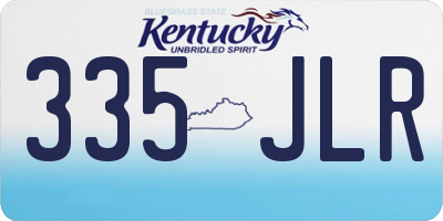 KY license plate 335JLR