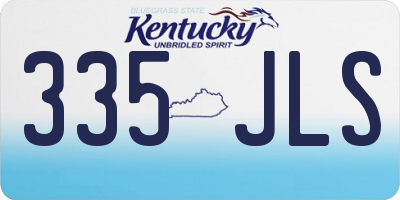 KY license plate 335JLS