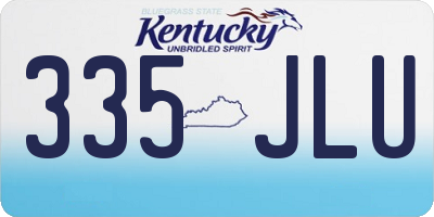 KY license plate 335JLU