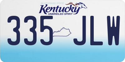 KY license plate 335JLW