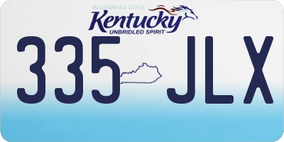 KY license plate 335JLX