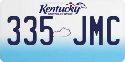 KY license plate 335JMC