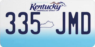 KY license plate 335JMD