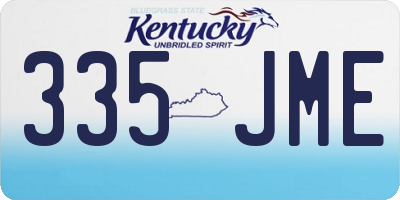 KY license plate 335JME