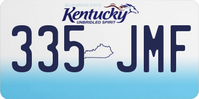 KY license plate 335JMF