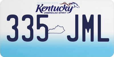 KY license plate 335JML