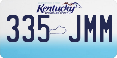 KY license plate 335JMM