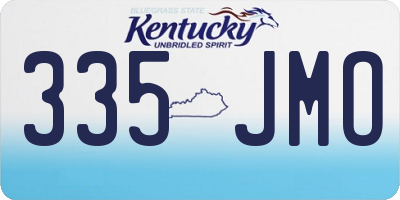 KY license plate 335JMO