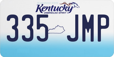 KY license plate 335JMP