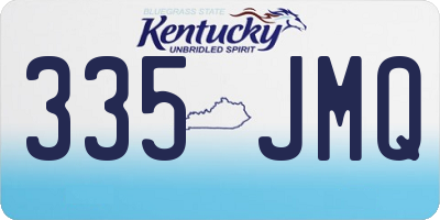 KY license plate 335JMQ