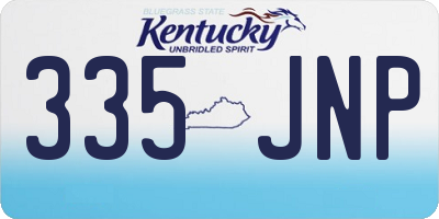 KY license plate 335JNP