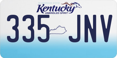 KY license plate 335JNV