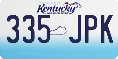 KY license plate 335JPK