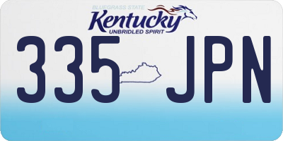 KY license plate 335JPN