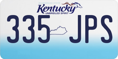 KY license plate 335JPS