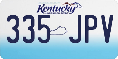 KY license plate 335JPV